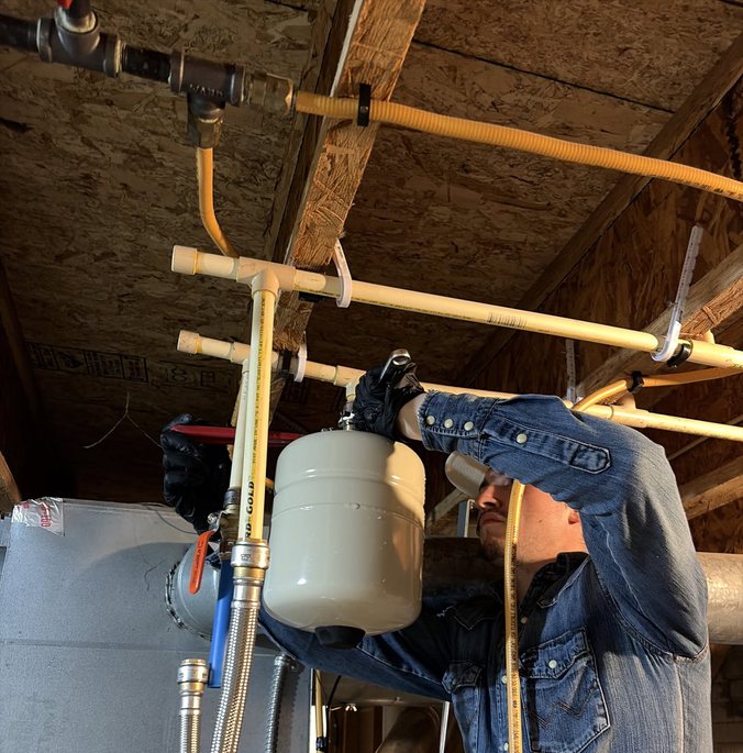 HVAC technician preparing a quote in Tulsa